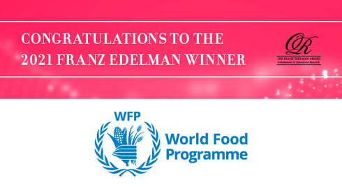 在紧急答复中粮食援助：联合国世界粮食计划署（粮食计划署）授予2021年通知Edelman奖