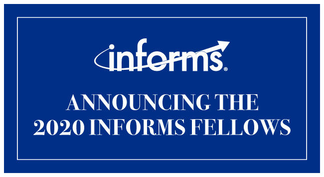 INFORMS 2020年提名:12名成员将于11月入选，以表彰在运筹学研究方面的杰出终身成就和贡献。伟德体育1946手机版